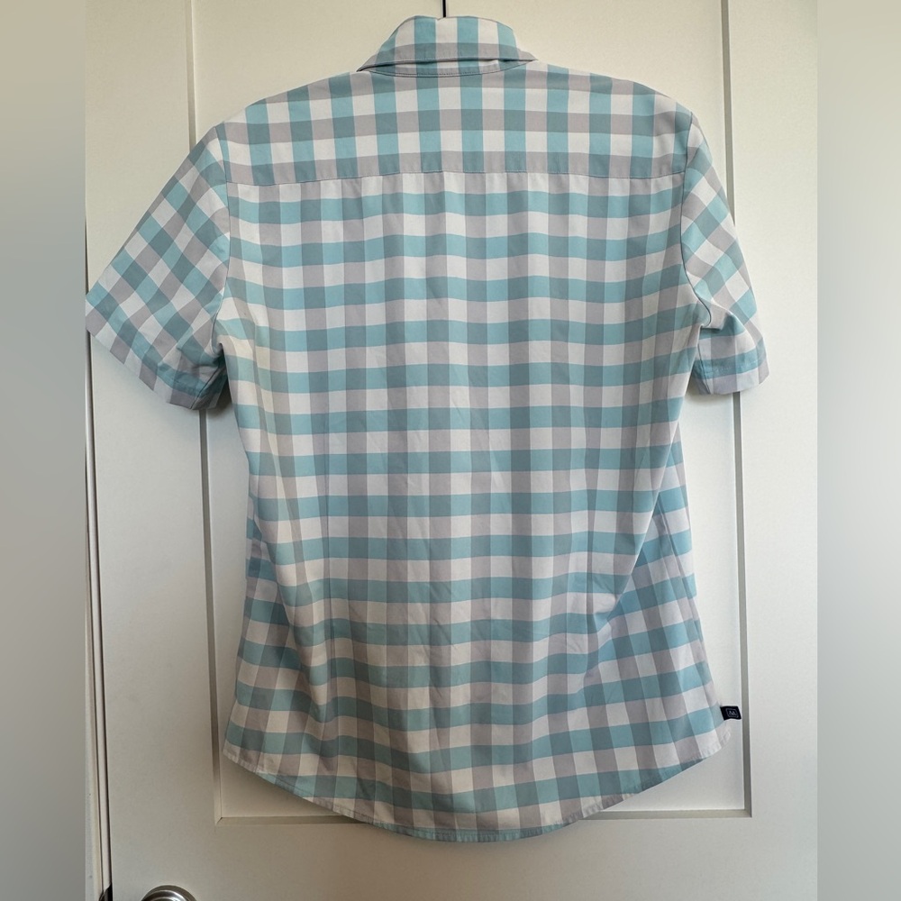 Mizzen+Main Blue and White Plaid Button Down Shirt - Picture 2 of 3